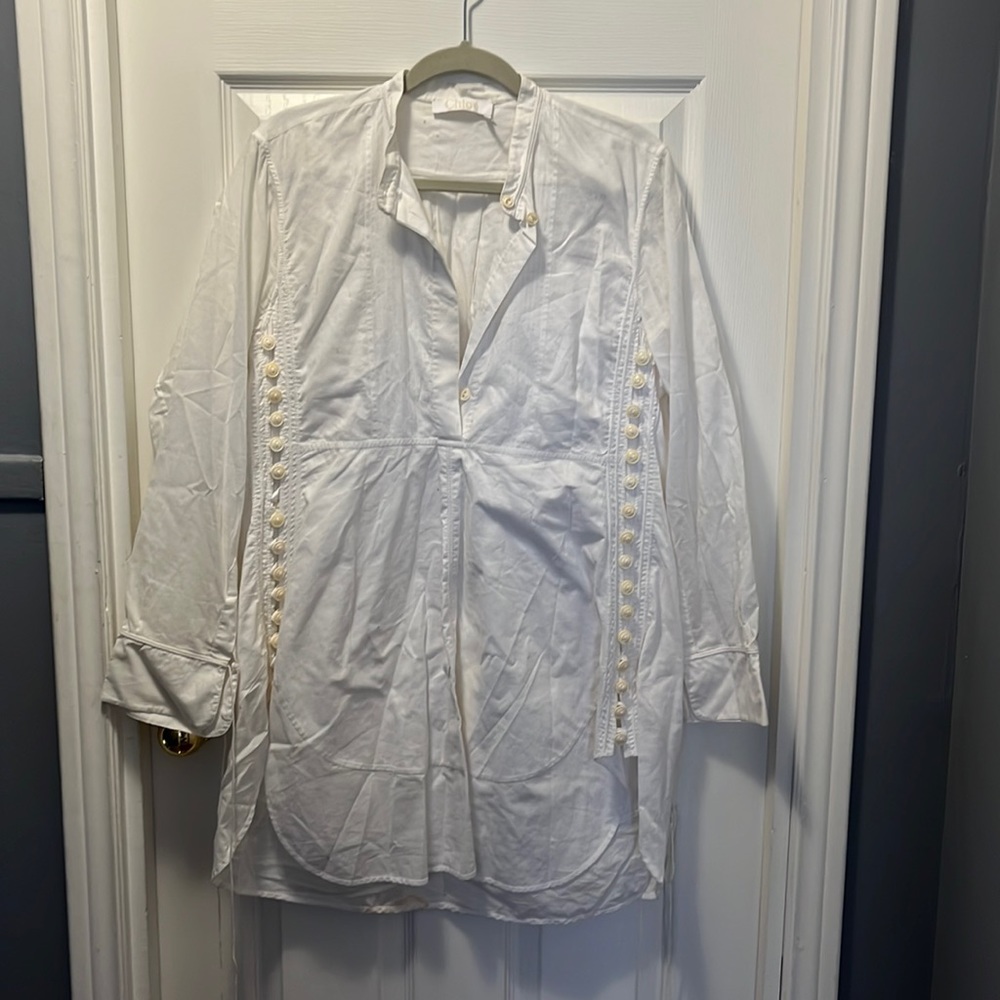 Chloe white button up shirt